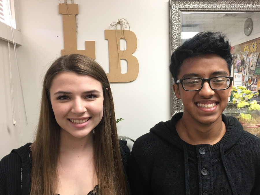 Lauren McCullough and Victor Torres will participate in Camp RYLA leadership program this February.