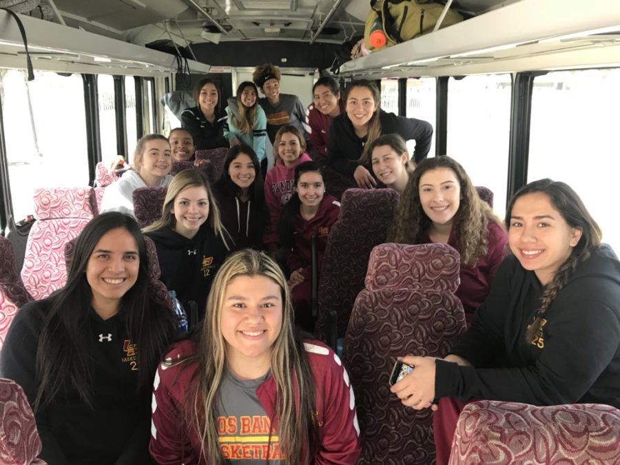 Los Banos Girls Varsity on there way to River Valley High School.