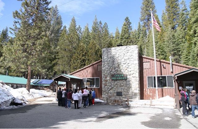 The Main Building at Camp Green Meadows is the first stop for students arriving to begin their adventure.