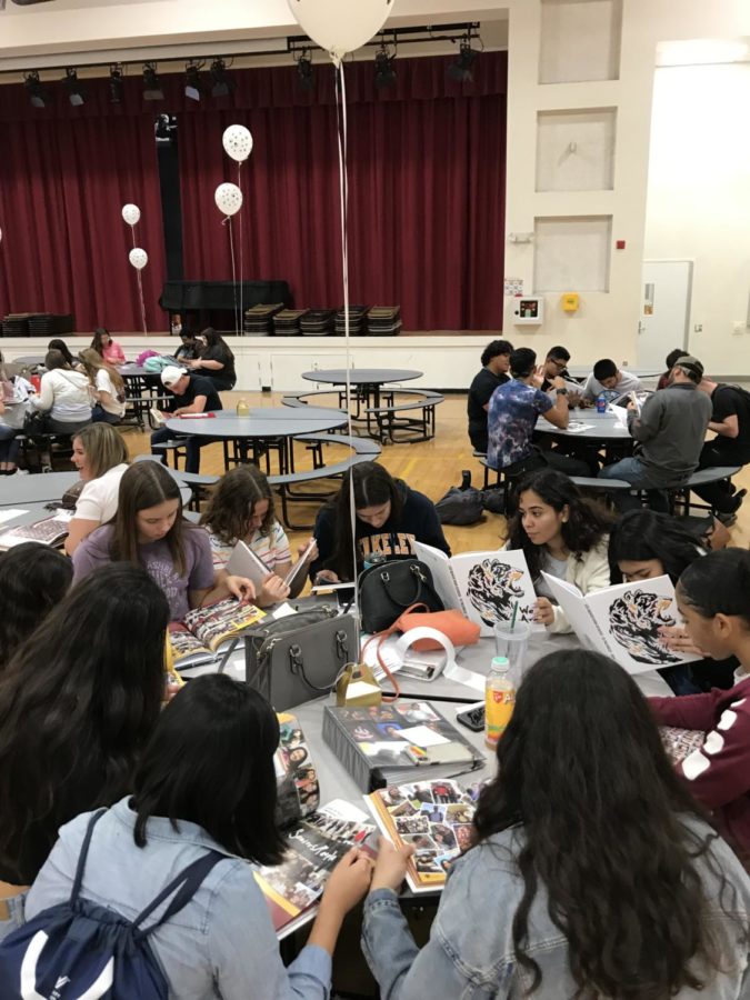 Yearbook Distribution Party Celebrated a Book of Memories