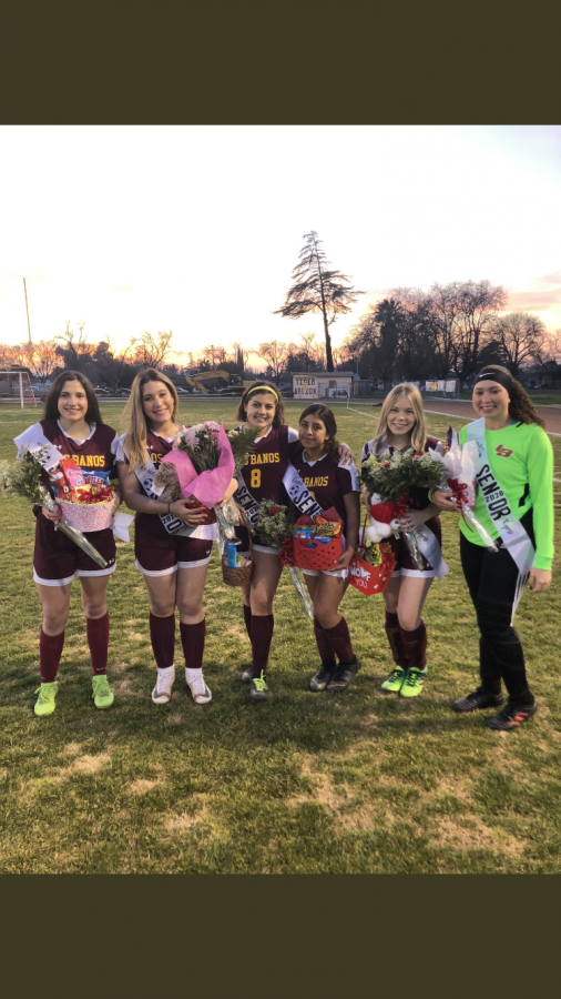 Soccer girls Senior Night