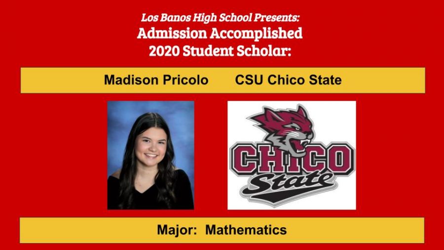 Admission Accomplished:  2020 Graduate Madison Pricolo