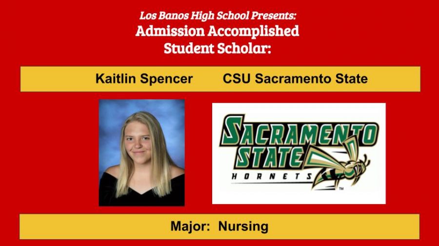 Admission Accomplished:  2020 Graduate Kaitlin Spencer