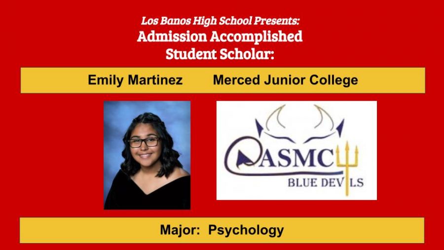 Admission Accomplished:  2020 Graduate Emily Martinez