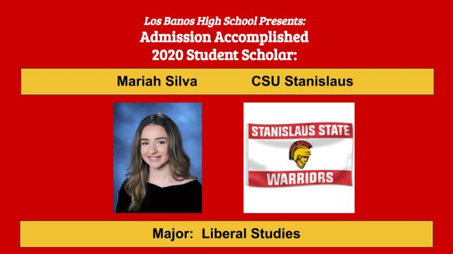 Admission Accomplished:  2020 Graduate Mariah Silva