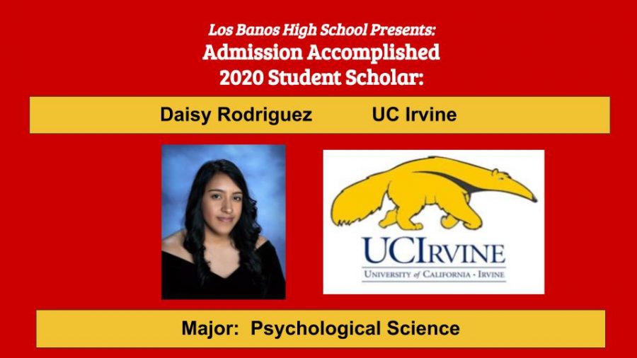 Admission Accomplished: 2020 Graduate Daisy Rodriguez