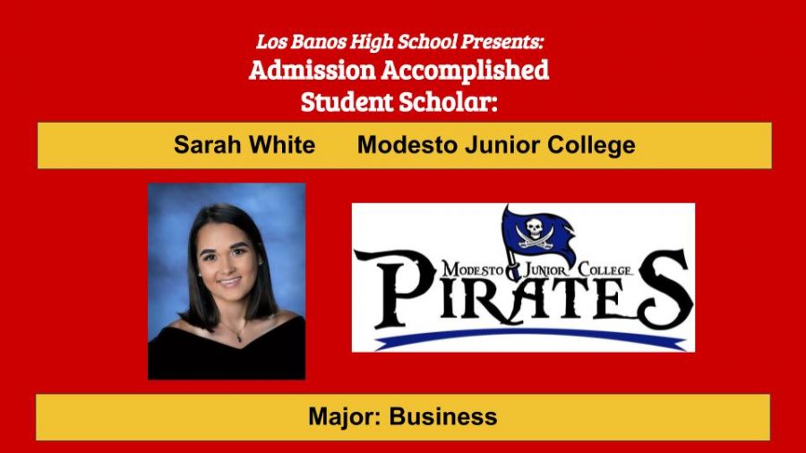 Admission Accomplished:  2020 Graduate Sarah White