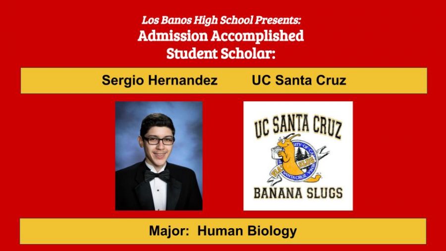 Admission Accomplished:  2020 Graduate Sergio Hernandez
