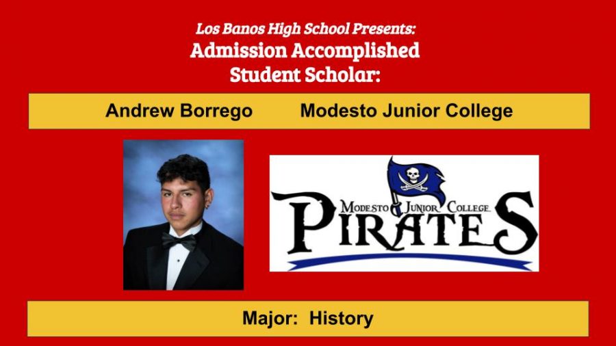Admission Accomplished:  2020 Graduate Andrew James Borrego