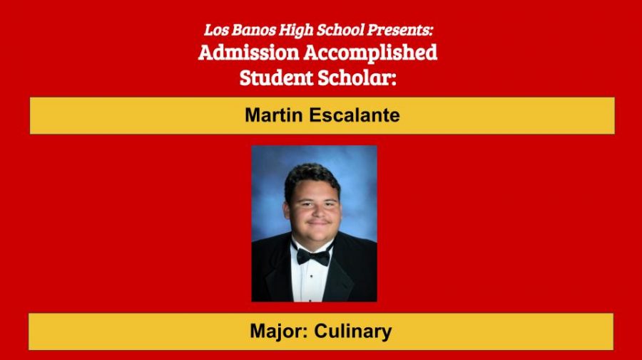 Admission Accomplished:  2020 Graduate Martin Escalante