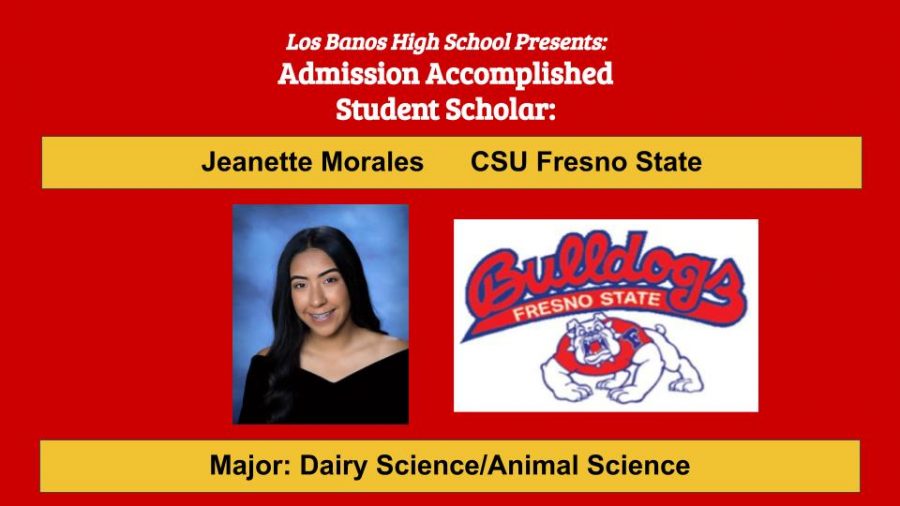 Admission Accomplished:  2020 Graduate Jeanette Morales