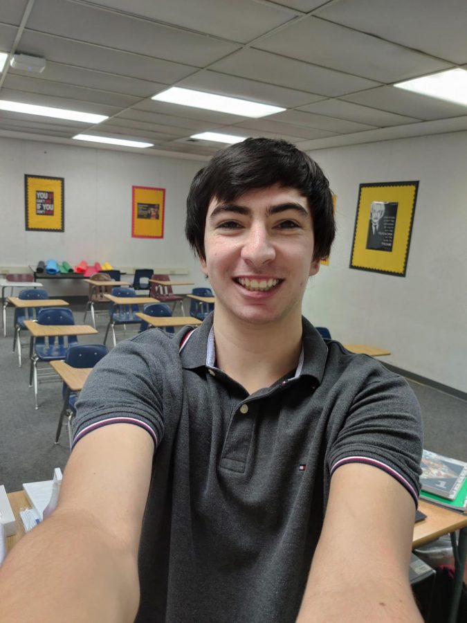 Mr. Jackson Barcellos excited to be in the classroom