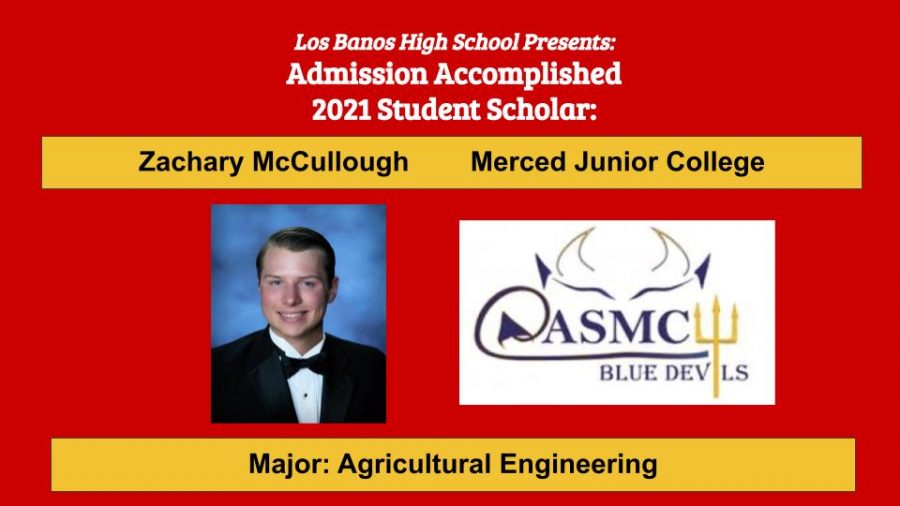 Admission Accomplished:  Zachary McCullough