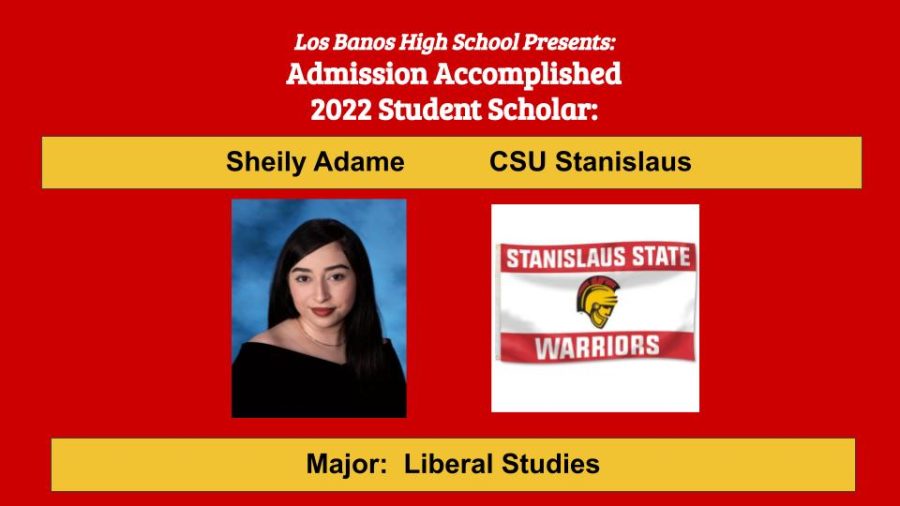Admission Accomplished:  Sheily Adame