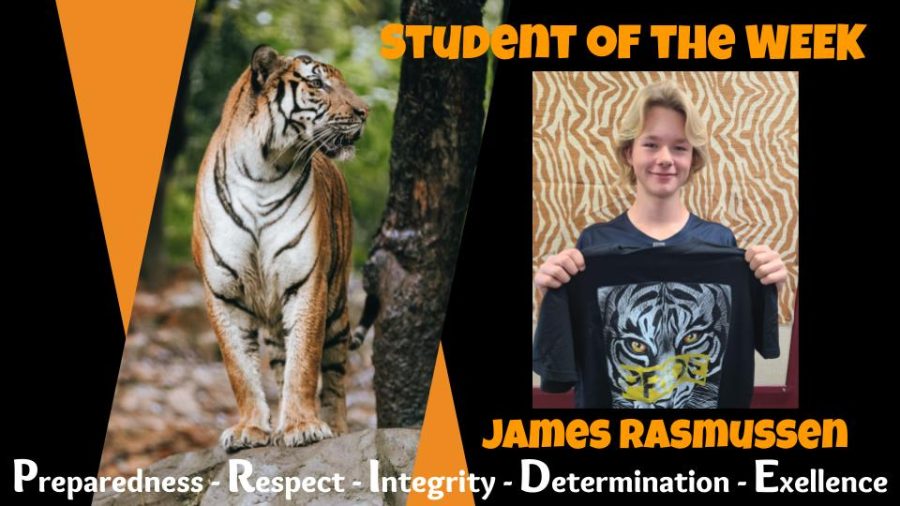 October Student of the Month:  James Rasmussen