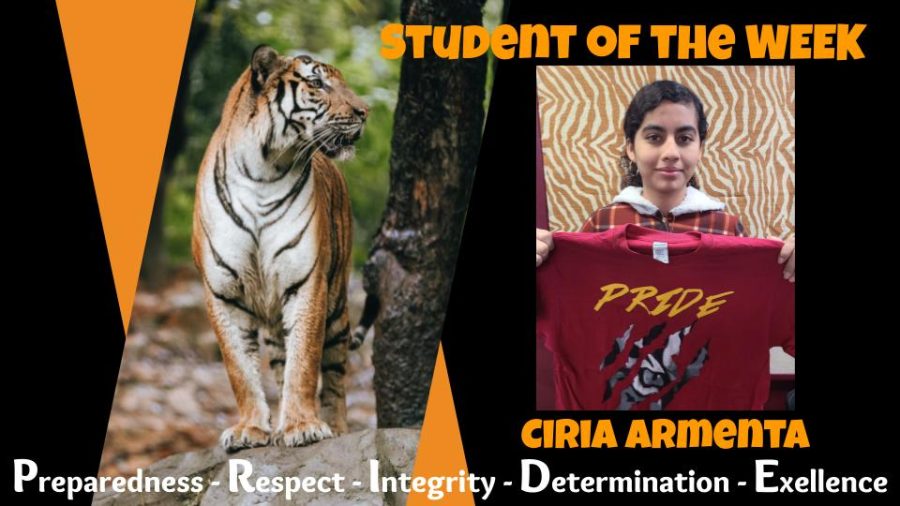 November Student of the Month:  Ciria Armenta