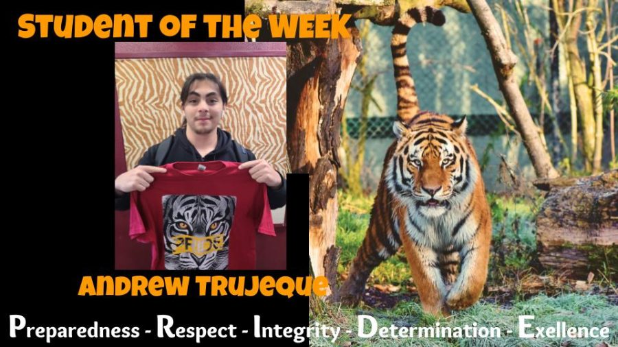 December Student of the Month:  Andrew Trujeque