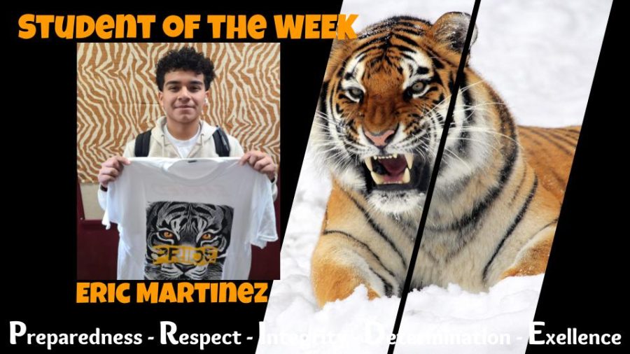 December Student of the Month:  Eric Martinez
