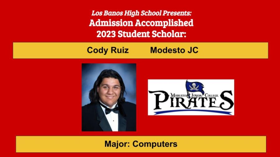 Admission Accomplished:  Cody Ruiz