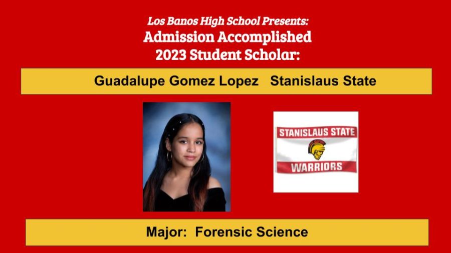 Admission Accomplished:  Guadalupe Gomez Lopez