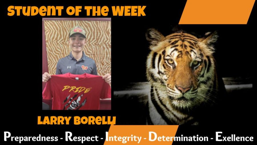 Student of the Month:  Larry Borelli