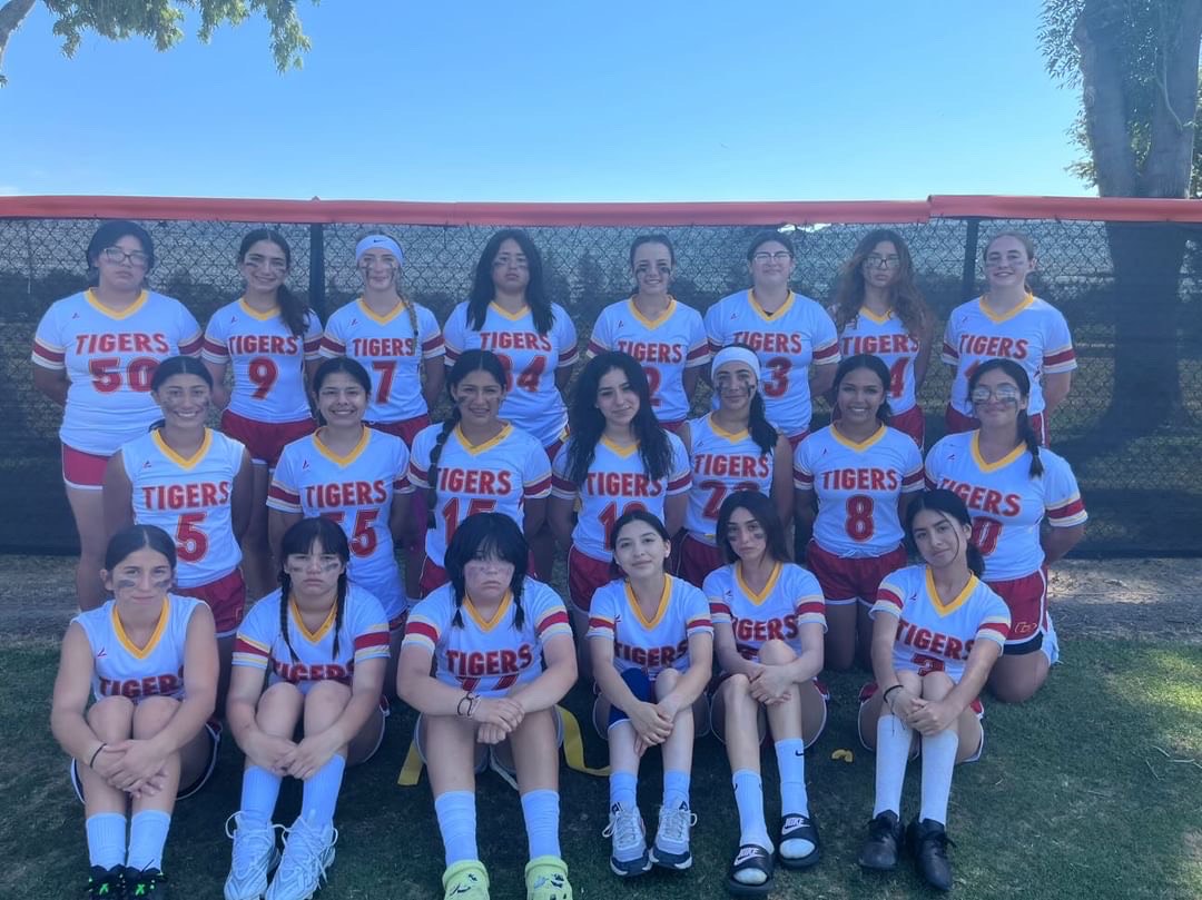 First Girls Flag Football team picture prepares for the year.