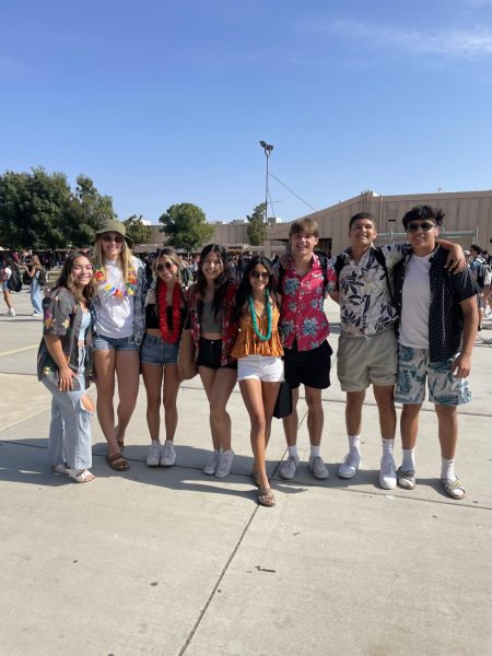 Mia Llanez (12) Kali Goodger (12) Vanessa Leal (12) Fernanda Perez (12) Elizabeth Beunrostro (12) Caleb Robertson (12) David Herrera (12) Christian Fabian (12 ) wear outfits for the Cruisin for a Bruisin dress-up day 9/18/23.