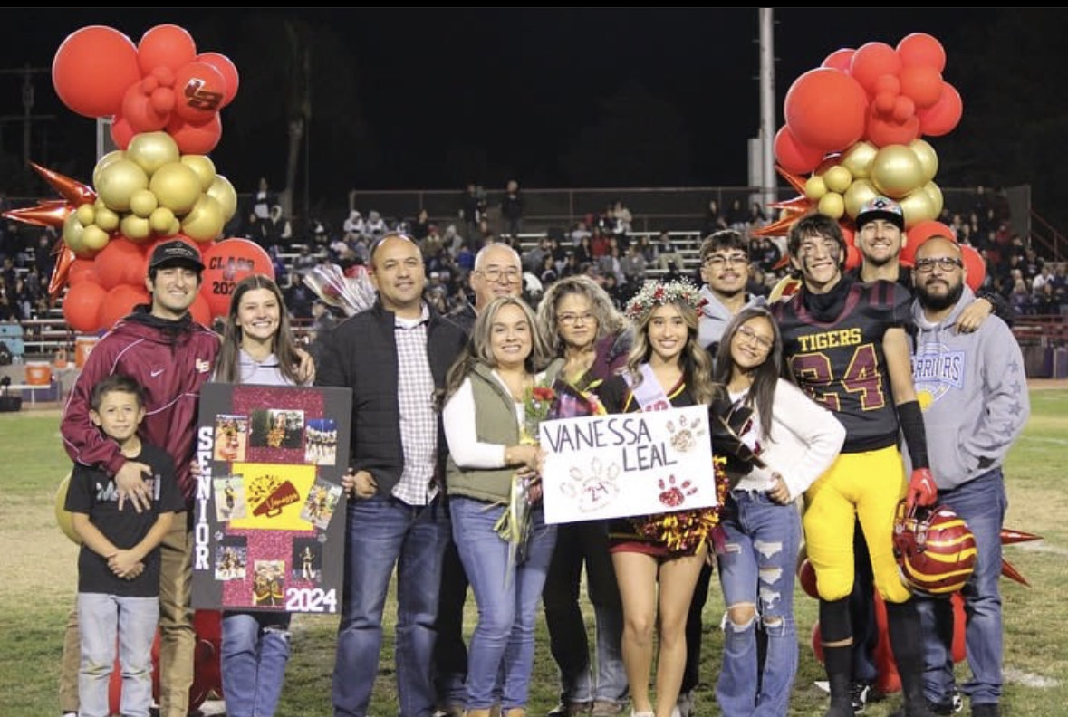 Vanessa Leal celebrates her senior night with family and friends.