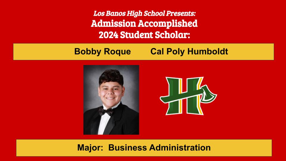 Admission Accomplished:  Bobby Roque