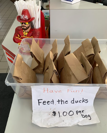 Duck Food sold at Shell gas station. 