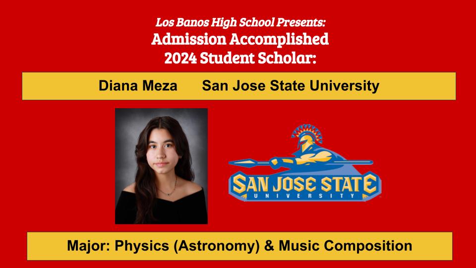 Admission Accomplished:  Diana Meza