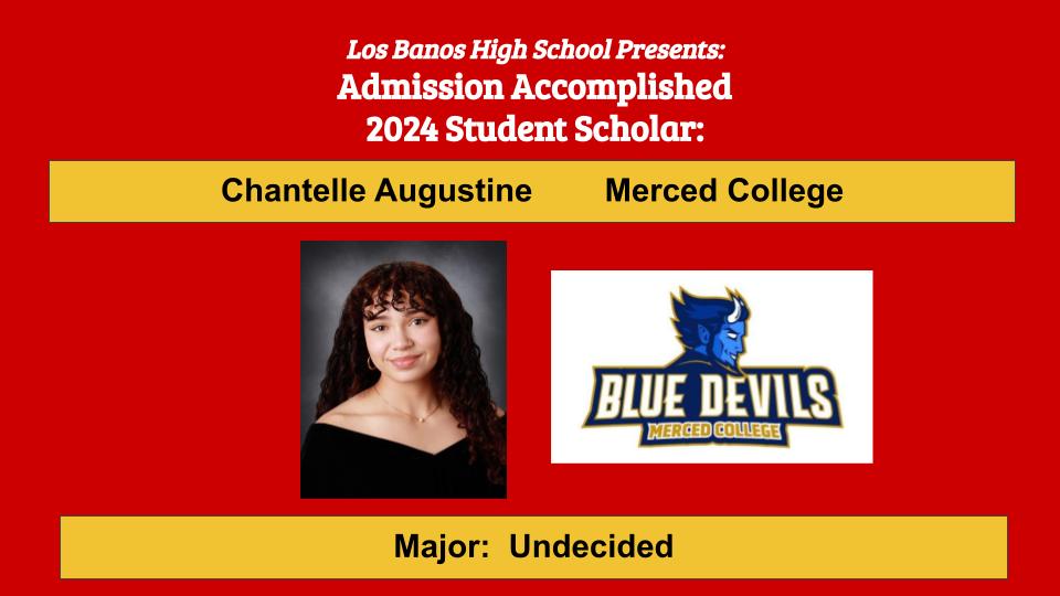 Admission Accomplished:  Chantelle Augustine