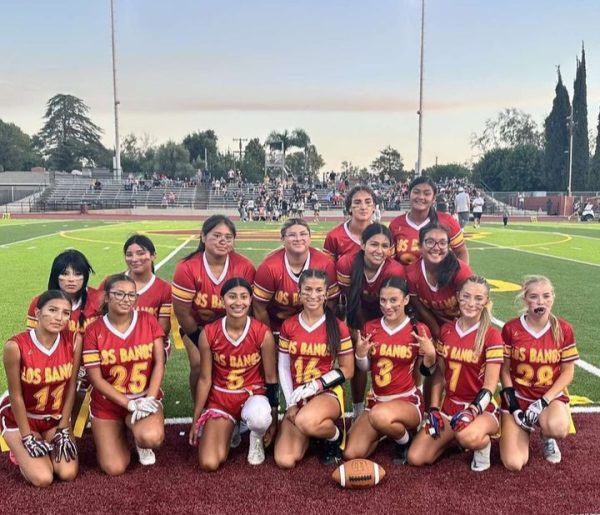 The Girls Flag Football team supports each other to be successful on the field.