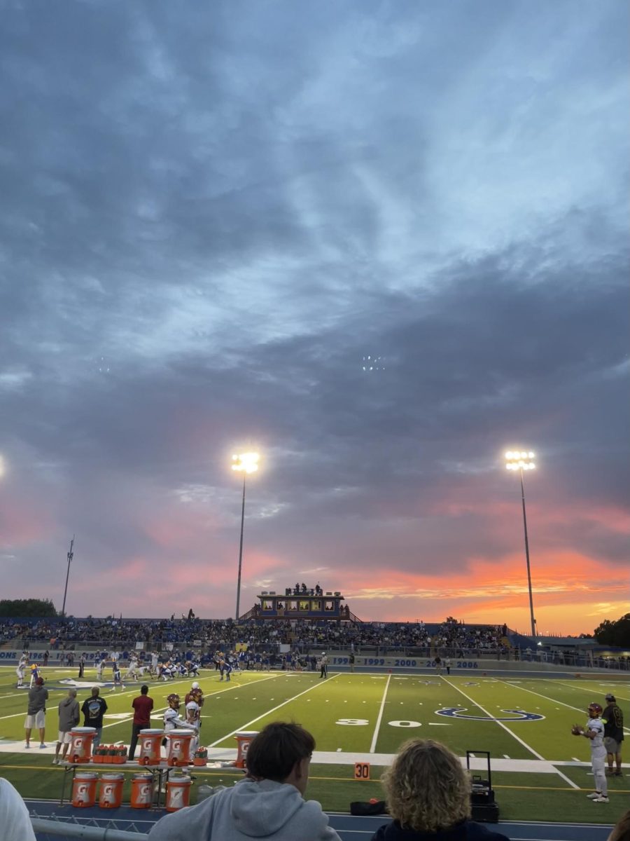 Tigers open up the play on a beautiful night.