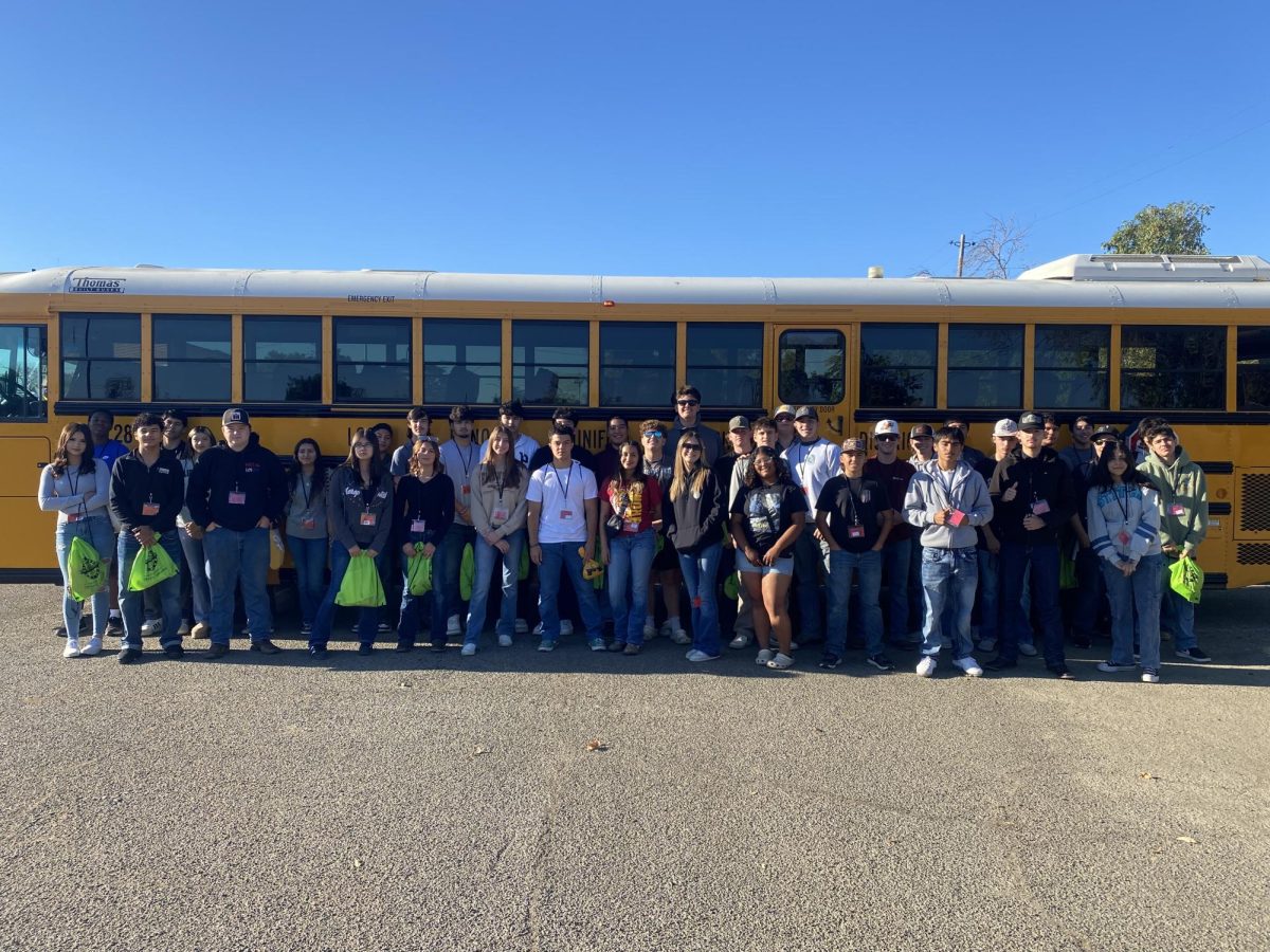 FFA students attend a trade show to explore career options.