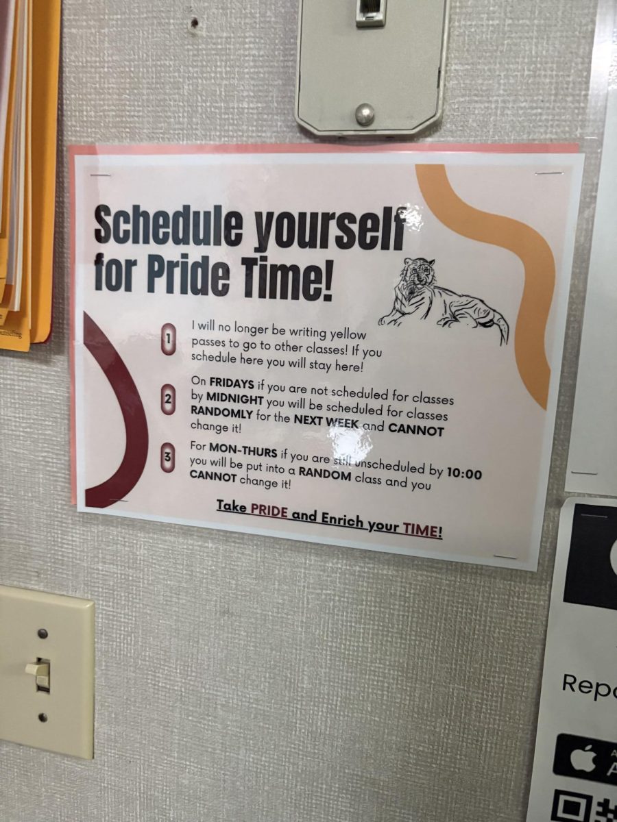 New Pride Time policy posted in classrooms. 