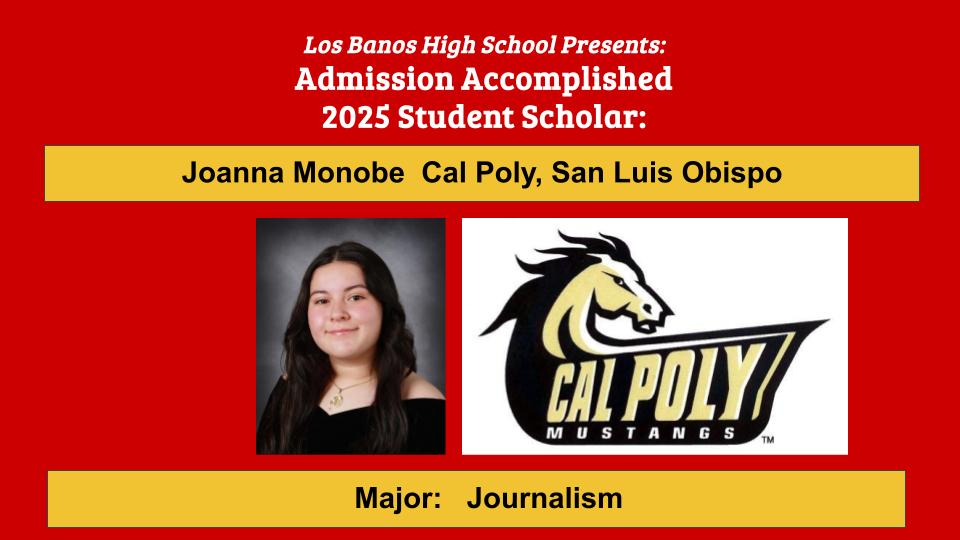 Admission Accomplished:  Joanna Monobe