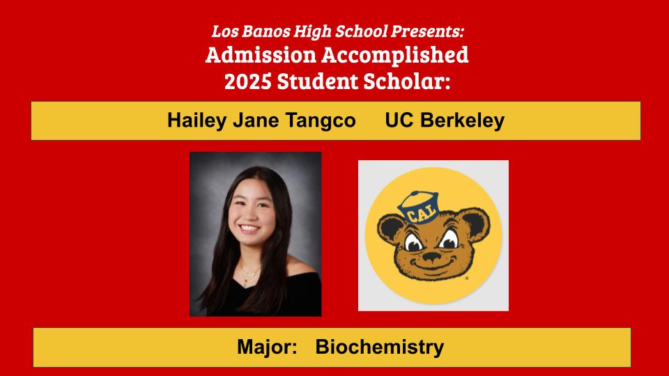 Admission Accomplished:  Hailey Jane Tangco