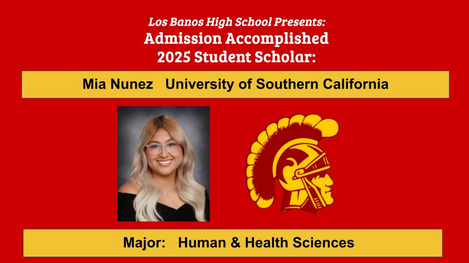 Admission Accomplished:  Mia Nunez