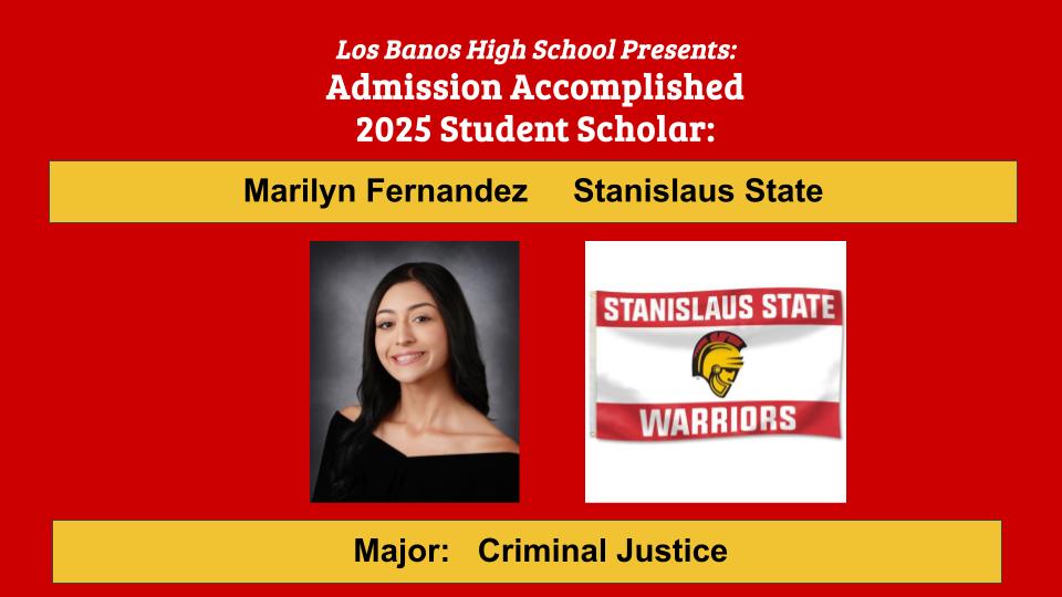 Admission Accomplished:  Marilyn Fernandez