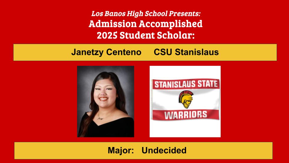 Admission Accomplished:  Janetzy Centeno