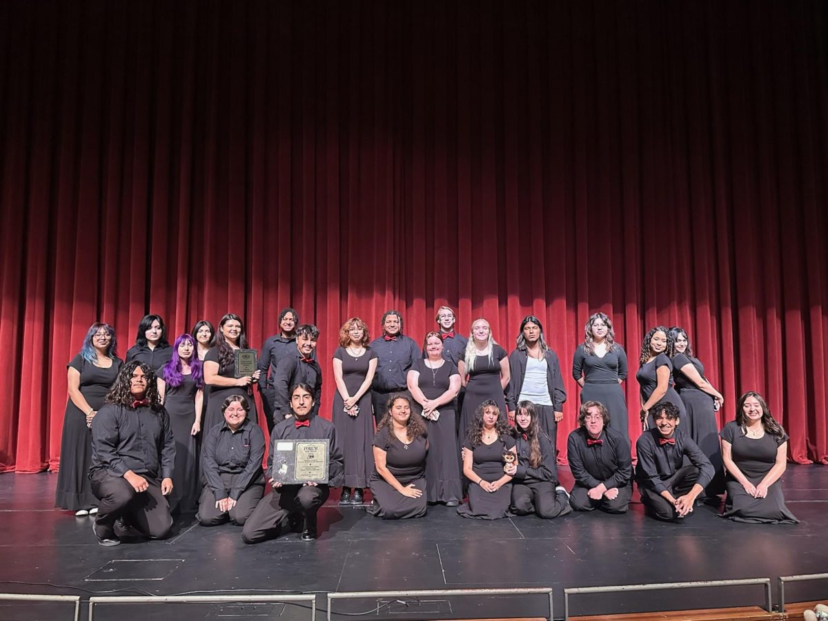 Choir performs in a festival.
