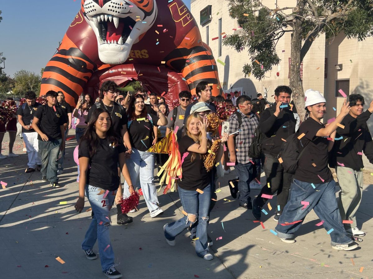 Seniors begin the first day of high school with a celebration.