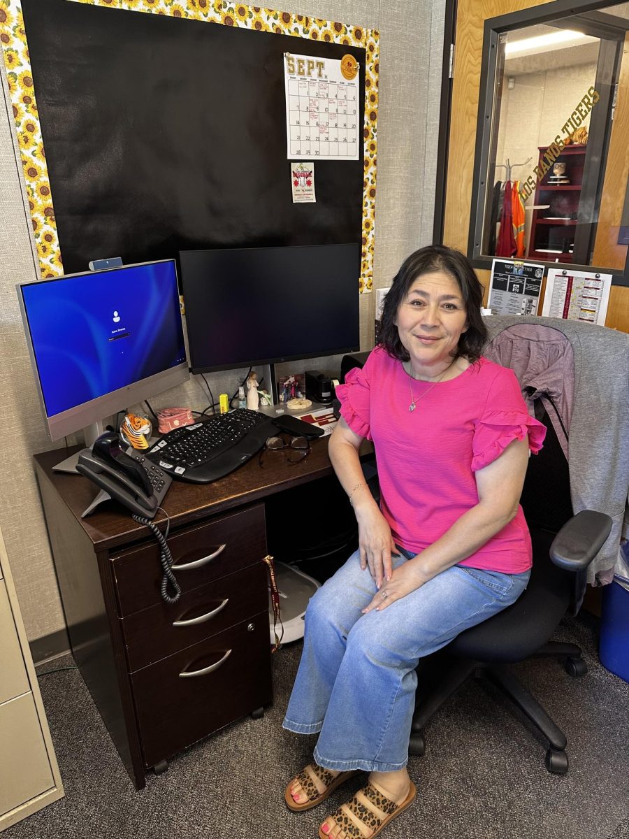 Mrs. Jimenez new desk at attendance office! 
