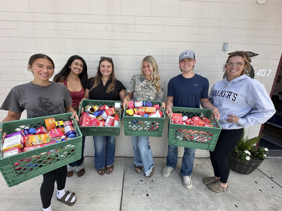 FFA members are excited about the collection of vitamins for a recent fundraiser.