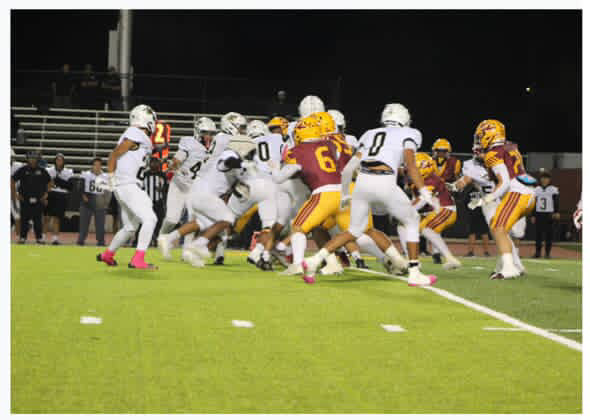 Football players in action in game against El Captain earlier this season