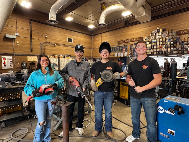 Ag Welding prepares to work on their projects.