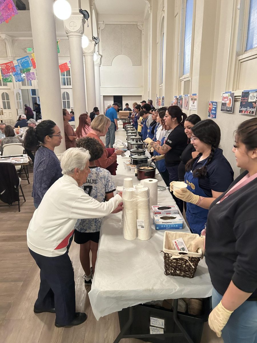 A soup line allowed attendees to try a variety of soups.