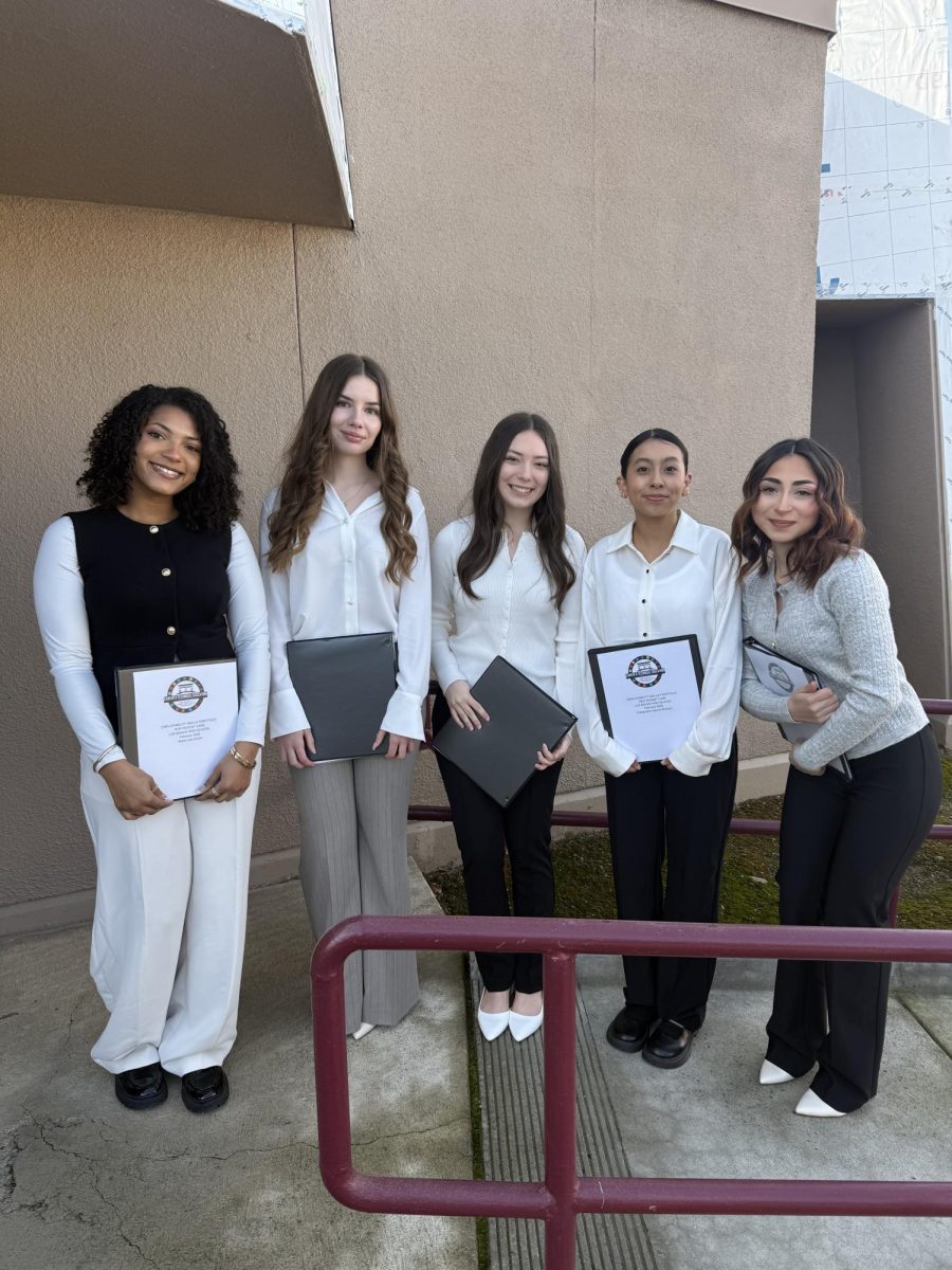 Students dressed for success and ready for Portfolio Day.
