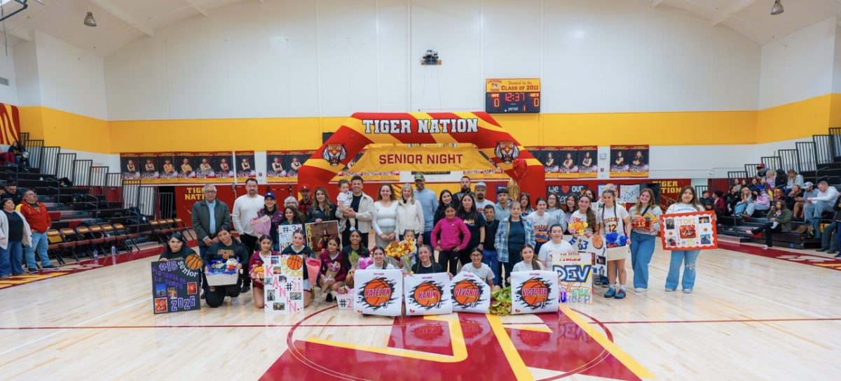 Friends and family come to support girls varsity basketball on senior night!

